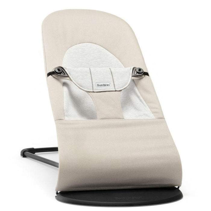 Baby Bjorn - Bouncer Balance Soft - Beige & Grey-Bouncers + Loungers-Posh Baby
