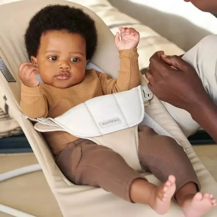Baby Bjorn - Bouncer Balance Soft - Beige & Grey-Bouncers + Loungers-Posh Baby