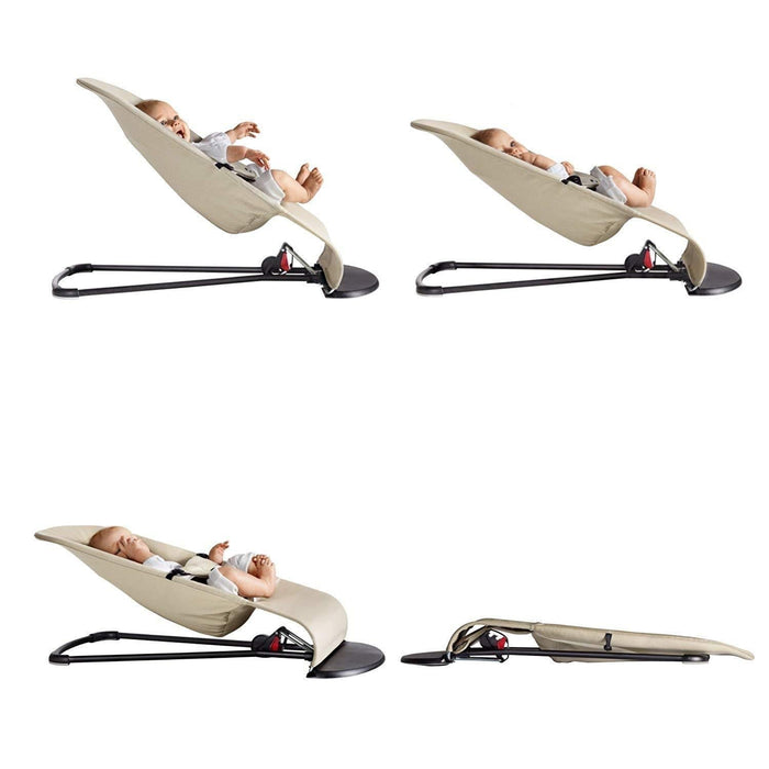 Baby Bjorn - Bouncer Balance Soft - Beige & Grey-Bouncers + Loungers-Posh Baby