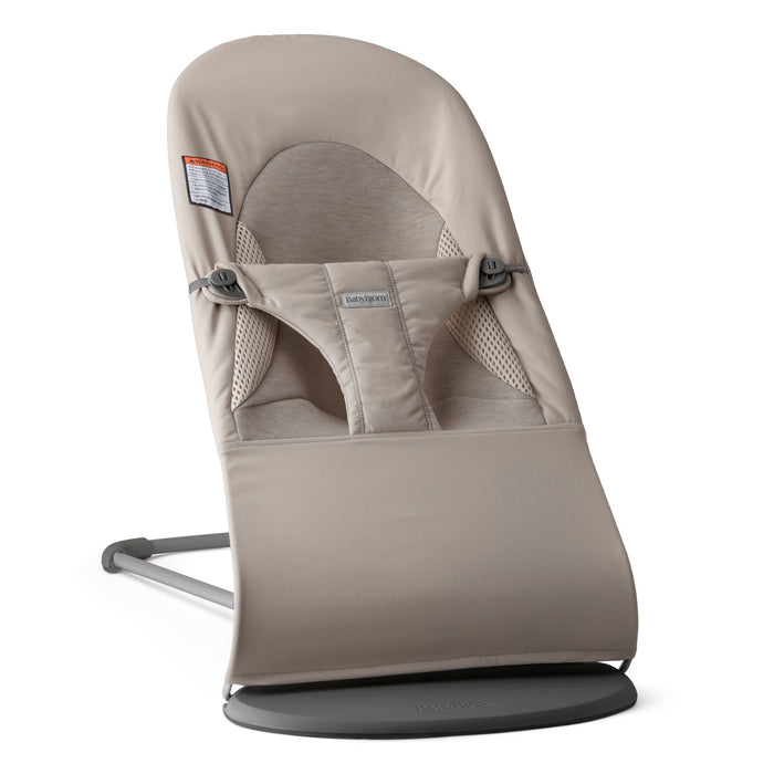 Baby Bjorn - Bouncer Balance Soft - Tri-Fabric - Sand Grey-Bouncers + Loungers-Posh Baby