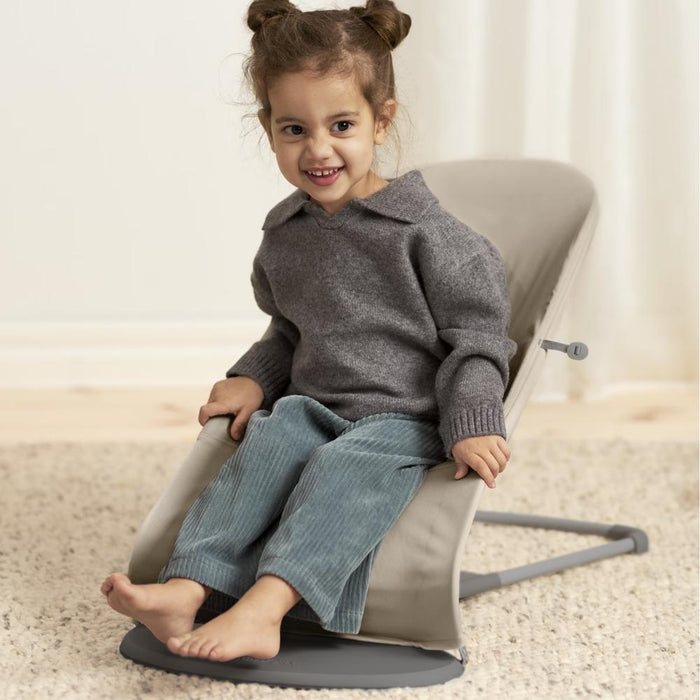Baby Bjorn - Bouncer Balance Soft - Tri-Fabric - Sand Grey-Bouncers + Loungers-Posh Baby