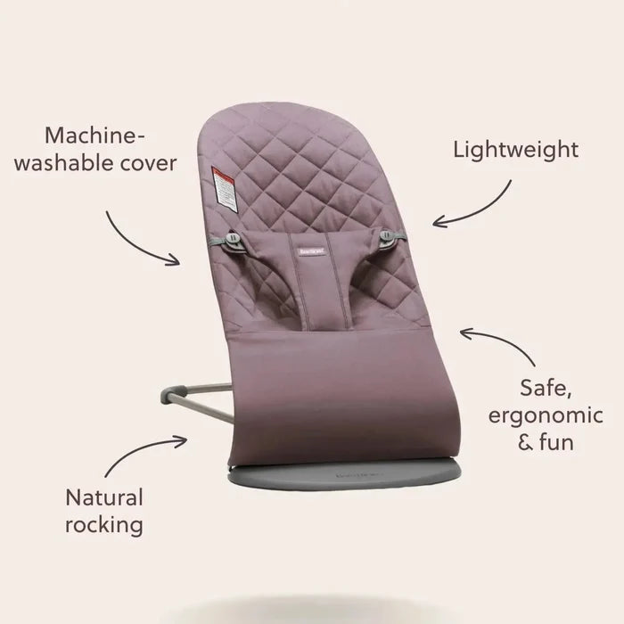 Baby Bjorn - Bouncer Bliss - 3D Jersey - Charcoal Grey-Bouncers + Loungers-Posh Baby