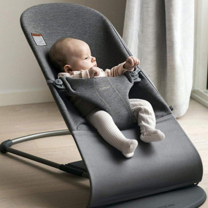 Baby Bjorn - Bouncer Bliss - 3D Jersey - Charcoal Grey-Bouncers + Loungers-Posh Baby