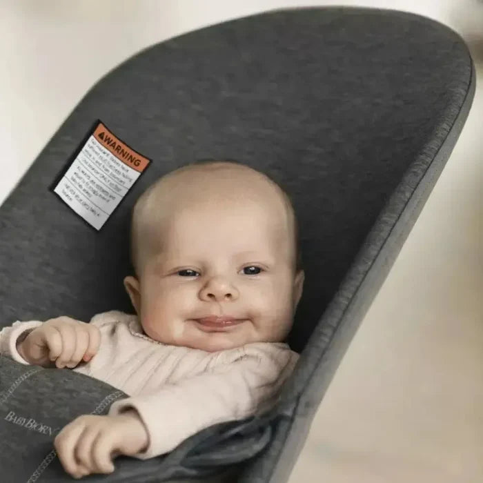 Baby Bjorn - Bouncer Bliss - 3D Jersey - Charcoal Grey-Bouncers + Loungers-Posh Baby