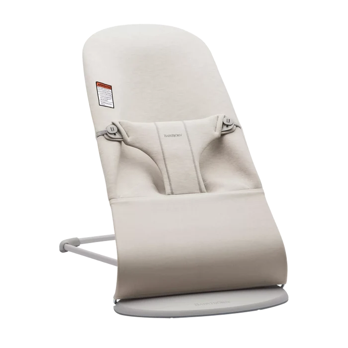 Baby Bjorn - Bouncer Bliss - 3D Jersey - Light Beige-Bouncers + Loungers-Posh Baby