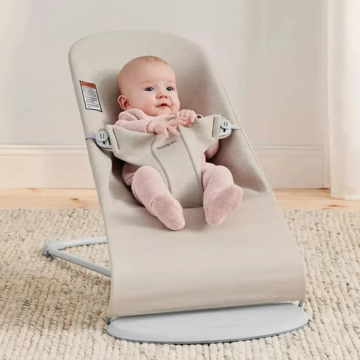 Baby Bjorn - Bouncer Bliss - 3D Jersey - Light Beige-Bouncers + Loungers-Posh Baby