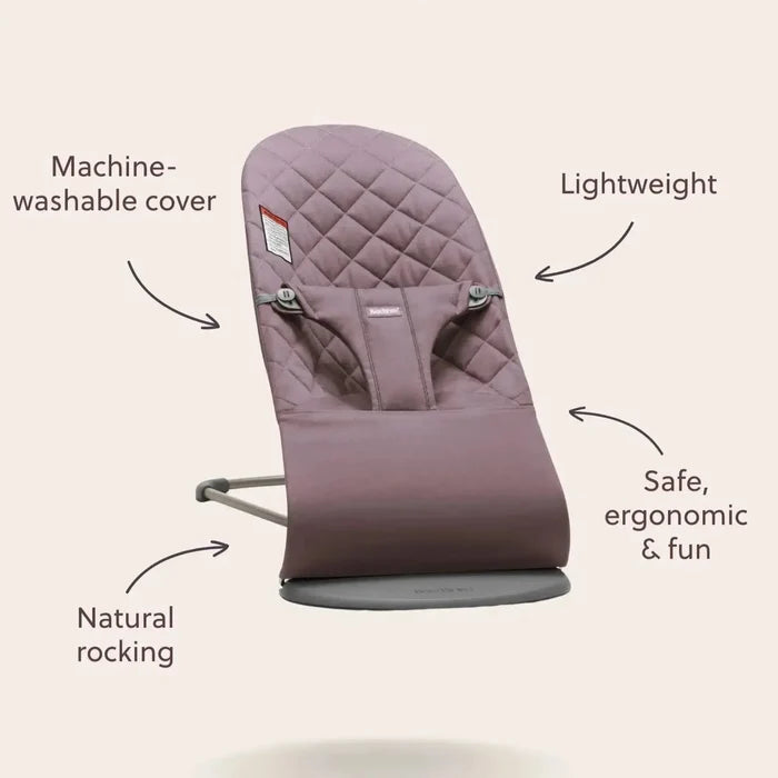 Baby Bjorn - Bouncer Bliss - 3D Jersey - Light Beige-Bouncers + Loungers-Posh Baby