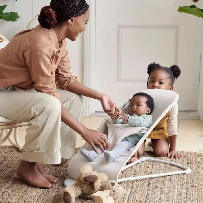 Baby Bjorn - Bouncer Bliss - 3D Jersey - Light Beige-Bouncers + Loungers-Posh Baby