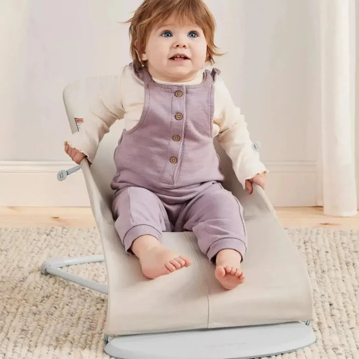 Baby Bjorn - Bouncer Bliss - 3D Jersey - Light Beige-Bouncers + Loungers-Posh Baby