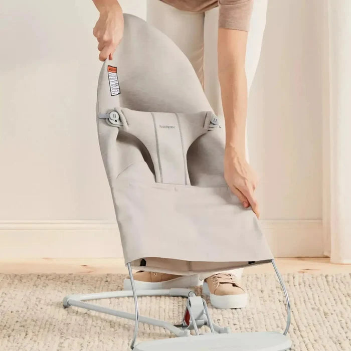 Baby Bjorn - Bouncer Bliss - 3D Jersey - Light Beige-Bouncers + Loungers-Posh Baby