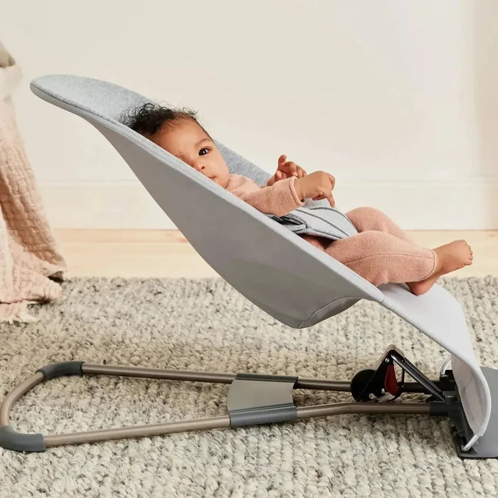 Baby Bjorn - Bouncer Bliss - 3D Jersey - Light Grey-Bouncers + Loungers-Posh Baby