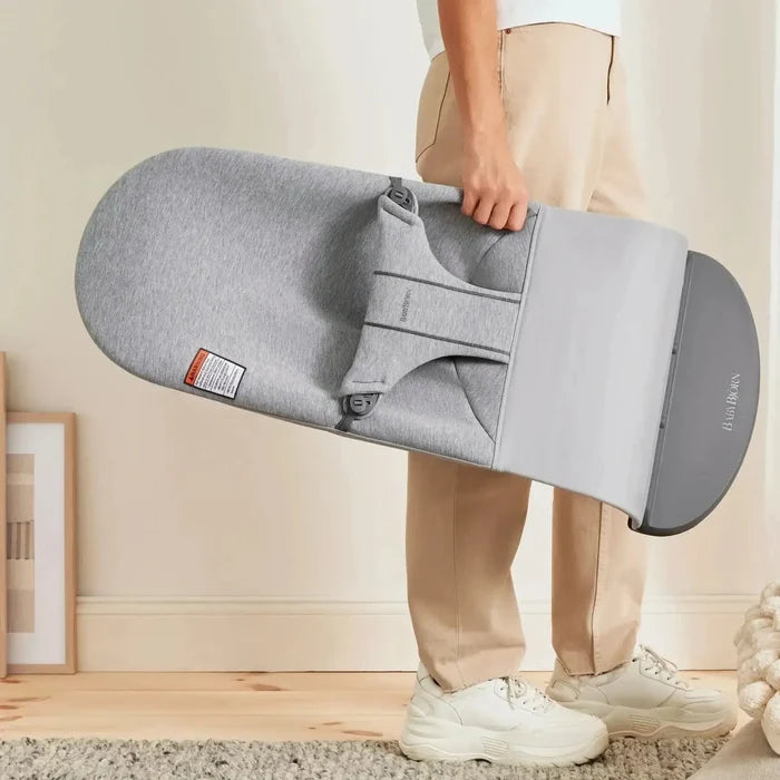 Baby Bjorn - Bouncer Bliss - 3D Jersey - Light Grey-Bouncers + Loungers-Posh Baby