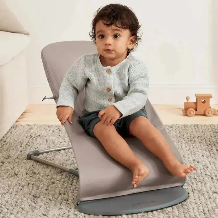 Baby Bjorn - Bouncer Bliss - Classic Quilt Woven - Sand Grey-Bouncers + Loungers-Posh Baby