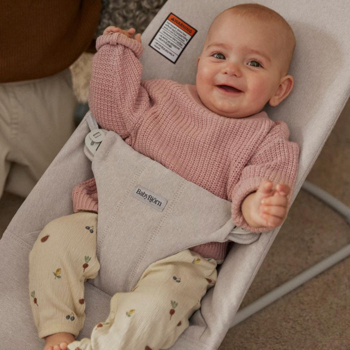 Baby Bjorn - Bouncer Bliss - Melange - Light Beige-Bouncers + Loungers-Posh Baby