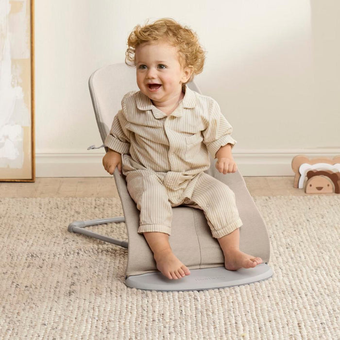 Baby Bjorn - Bouncer Bliss - Melange - Light Beige-Bouncers + Loungers-Posh Baby