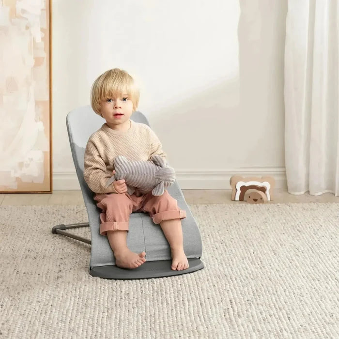 Baby Bjorn - Bouncer Bliss - Melange - Light Grey-Bouncers + Loungers-Posh Baby