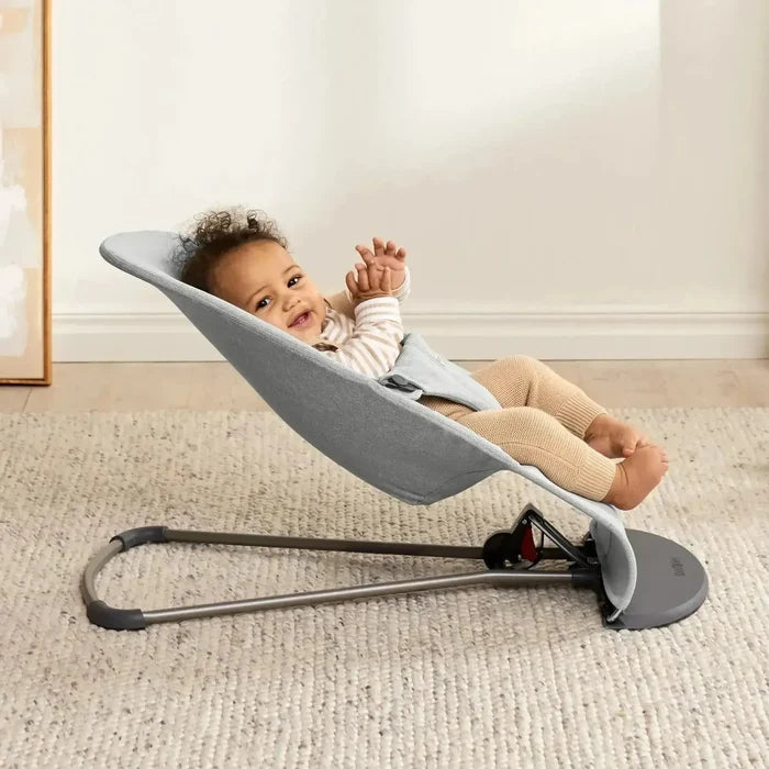 Baby Bjorn - Bouncer Bliss - Melange - Light Grey-Bouncers + Loungers-Posh Baby