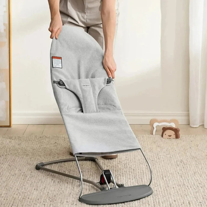 Baby Bjorn - Bouncer Bliss - Melange - Light Grey-Bouncers + Loungers-Posh Baby