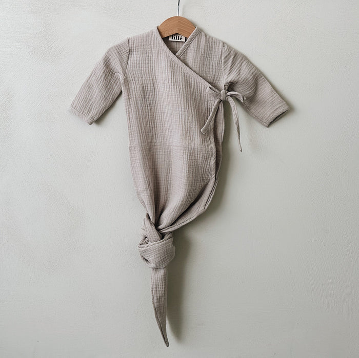 BABY KIMONO GOWN - BEIGE