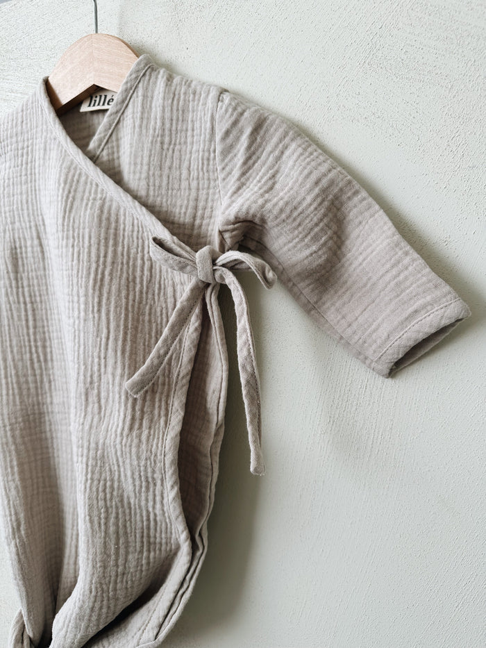 BABY KIMONO GOWN - BEIGE