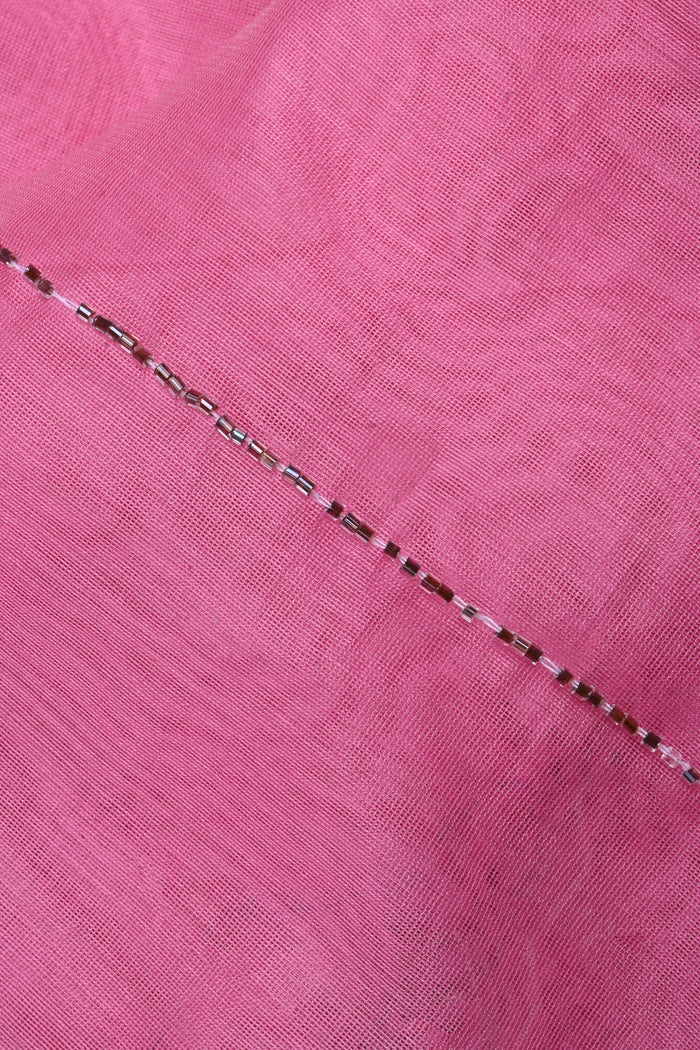 Baby Pink Embroidered Chanderi Saree
