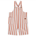 Babyface - Cotton Overalls - Orange Stripe-Overalls-3-6M-Posh Baby