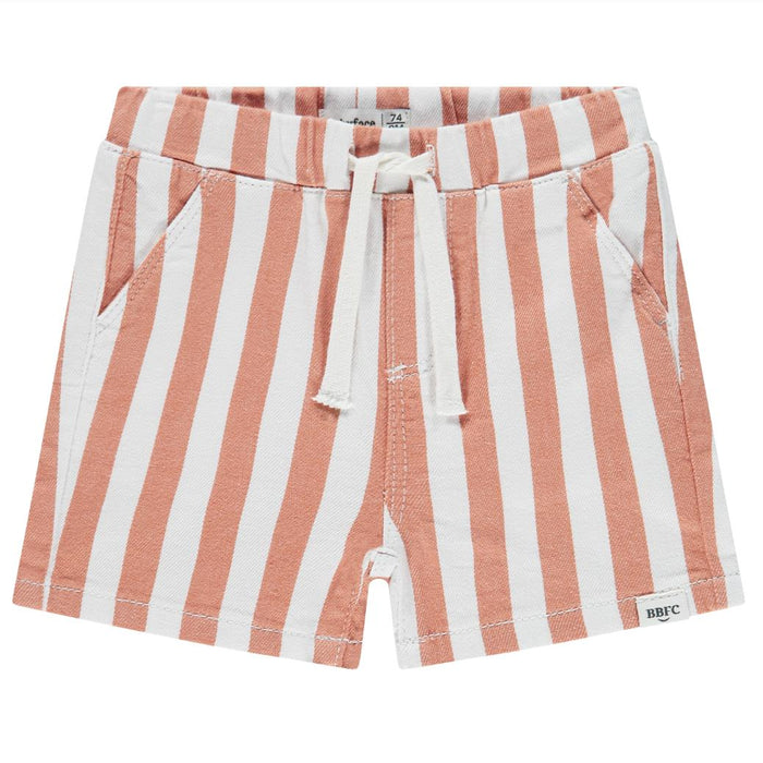 Babyface - Drawstring Shorts - Orange Stripe-Bottoms-3-6M-Posh Baby