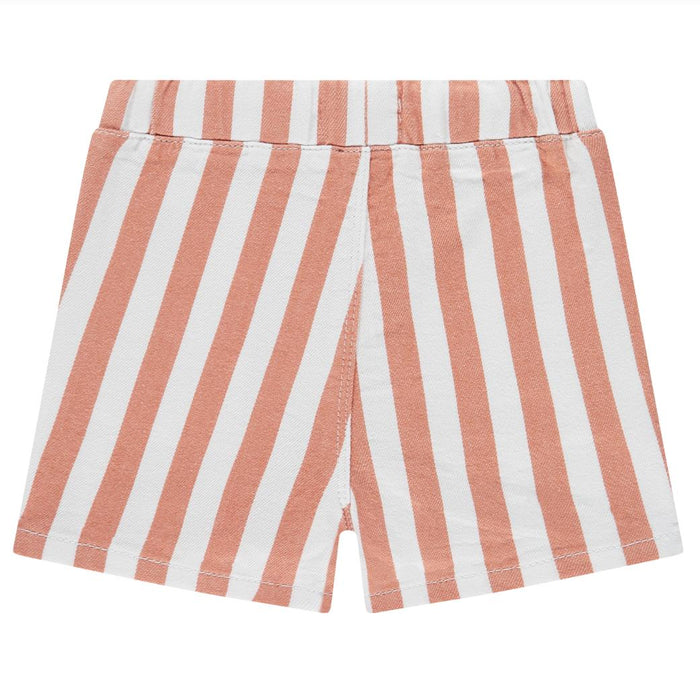 Babyface - Drawstring Shorts - Orange Stripe-Bottoms-3-6M-Posh Baby
