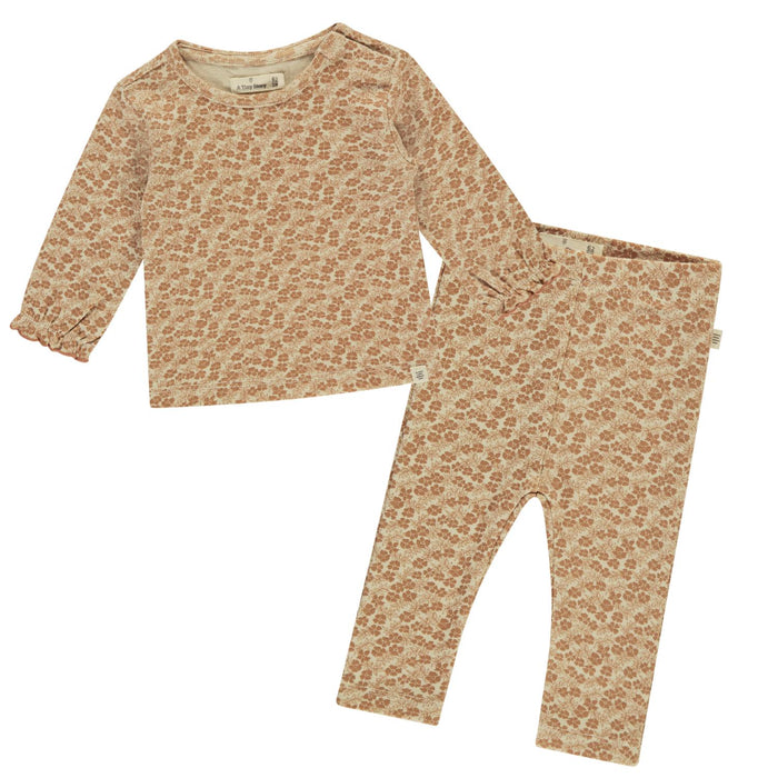 Babyface - Long Sleeve Top & Legging Set - Floral-Sets-3-6M-Posh Baby