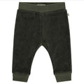 Babyface - Organic Cotton Velour Pant - Basil-Bottoms-6-9M-Posh Baby