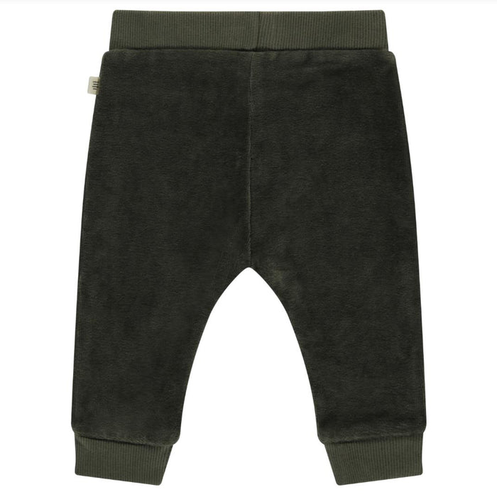 Babyface - Organic Cotton Velour Pant - Basil-Bottoms-6-9M-Posh Baby