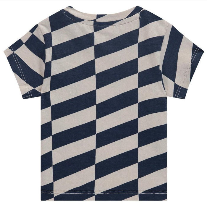 Babyface - Striped Tee - Navy-Short Sleeves-3M-Posh Baby