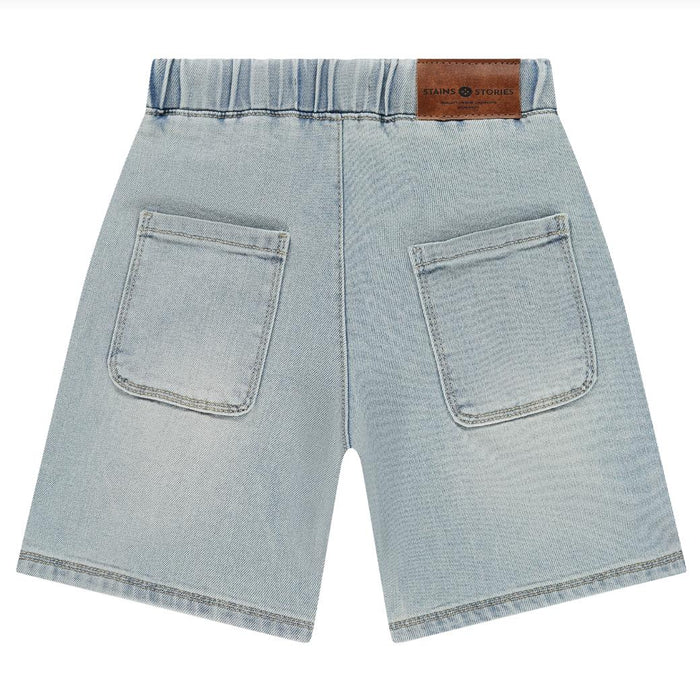 Babyface - Wide-Fit Denim Shorts - Light Wash-Bottoms-2T-Posh Baby