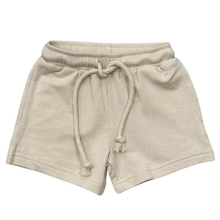 Babysprouts - Drawstring Shorts - Beige-Bottoms-0-3M-Posh Baby