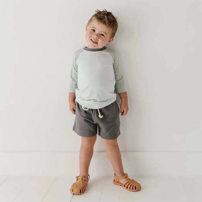 Babysprouts - Drawstring Shorts - Dark Grey-Bottoms-0-3M-Posh Baby