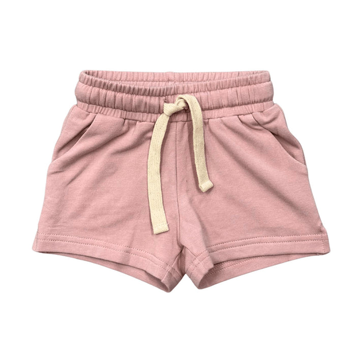 Babysprouts - Drawstring Shorts - Spring Mauve-Bottoms-0-3M-Posh Baby