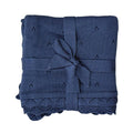 Babysprouts - Knit Pointelle Blanket - Navy