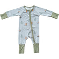 Babysprouts - Long Sleeve Convertible Zip Romper - Sled Dogs-Footies + Rompers (Basic)-12-18M-Posh Baby