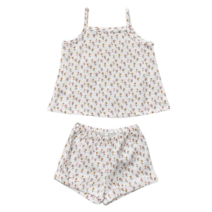 Babysprouts - Muslin Tank Top & Shorts Set - Mini Daisy-Sets-6-12M-Posh Baby