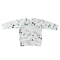 Babysprouts - Raglan Sweatshirt - Footprints-Long Sleeves-3-6M-Posh Baby