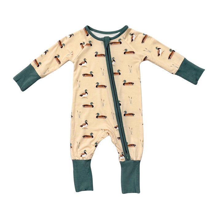 Babysprouts - Zipper Romper - Mallard Ducks