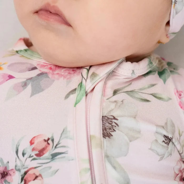 Belan J - Bamboo 2-Way Zipper Romper - Floral Bliss-Footies + Rompers (Basic)-3-6M-Posh Baby