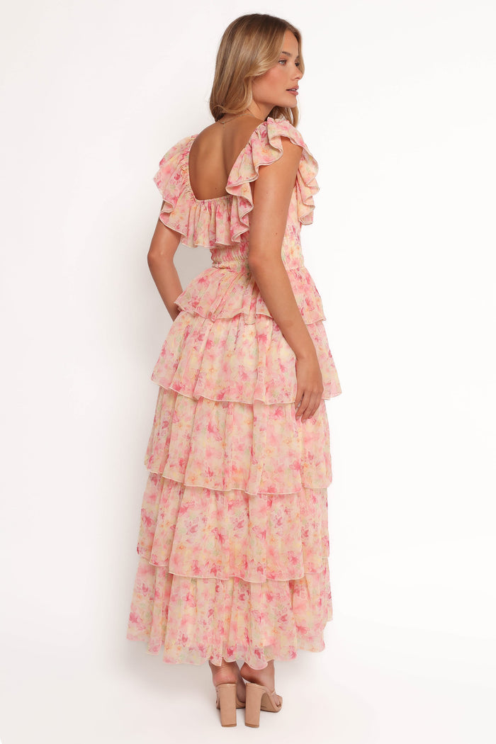 Petal and Pup USA DRESSES Belle Maxi Dress - Pink Floral