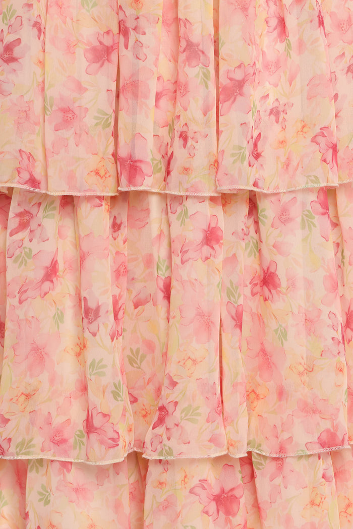 Petal and Pup USA DRESSES Belle Maxi Dress - Pink Floral