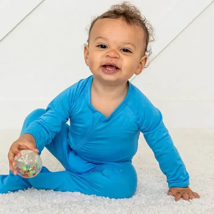 Bestaroo - Bamboo Footie - Blissful Blue-Footies + Rompers (Basic)-Newborn-Posh Baby