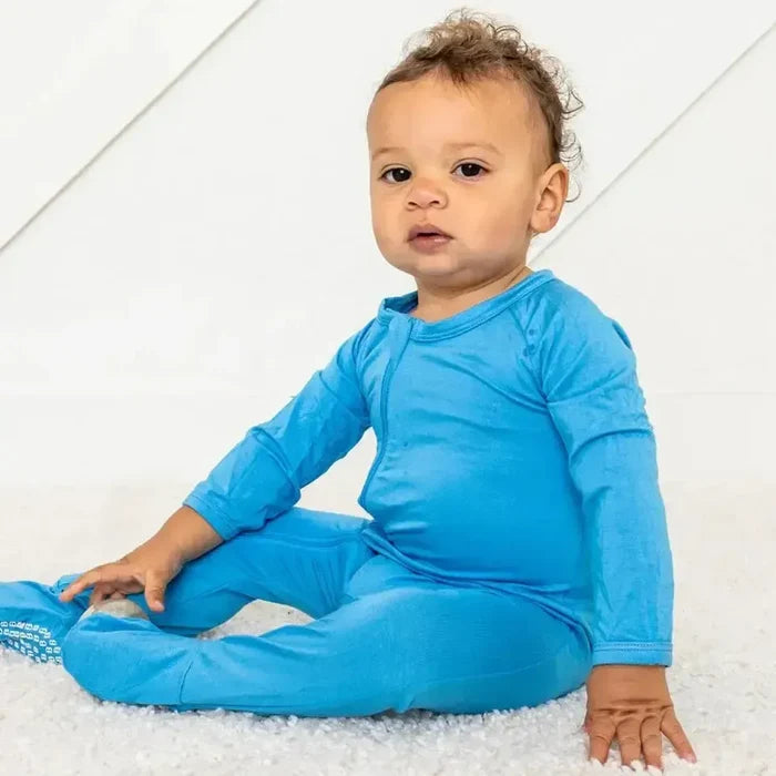 Bestaroo - Bamboo Footie - Blissful Blue-Footies + Rompers (Basic)-Newborn-Posh Baby