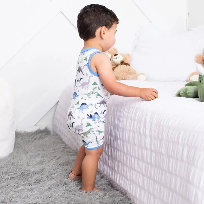Bestaroo - Bamboo Shortie Romper - Dinos