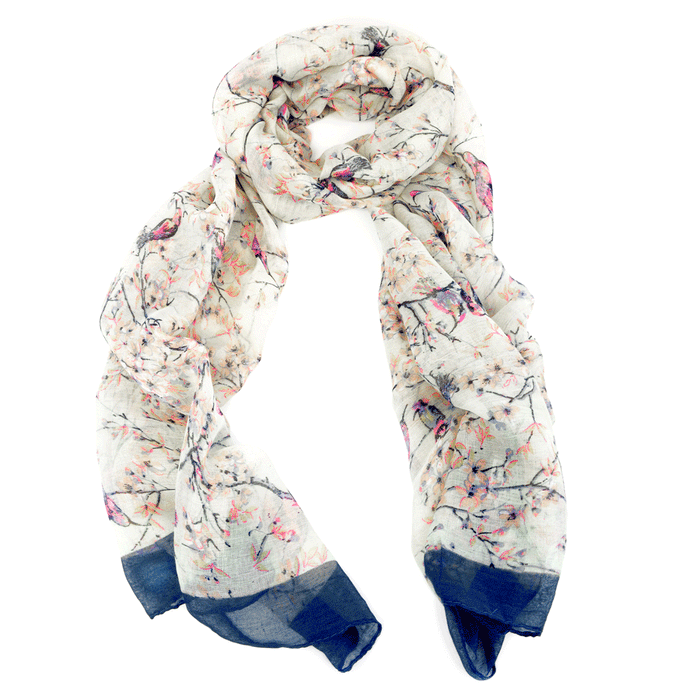 Birds & Blossoms Scarf - Madison's Niche