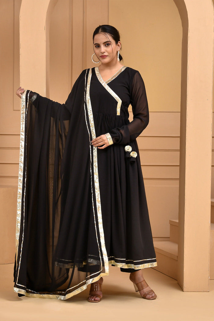 Black Georgette Kurta Set