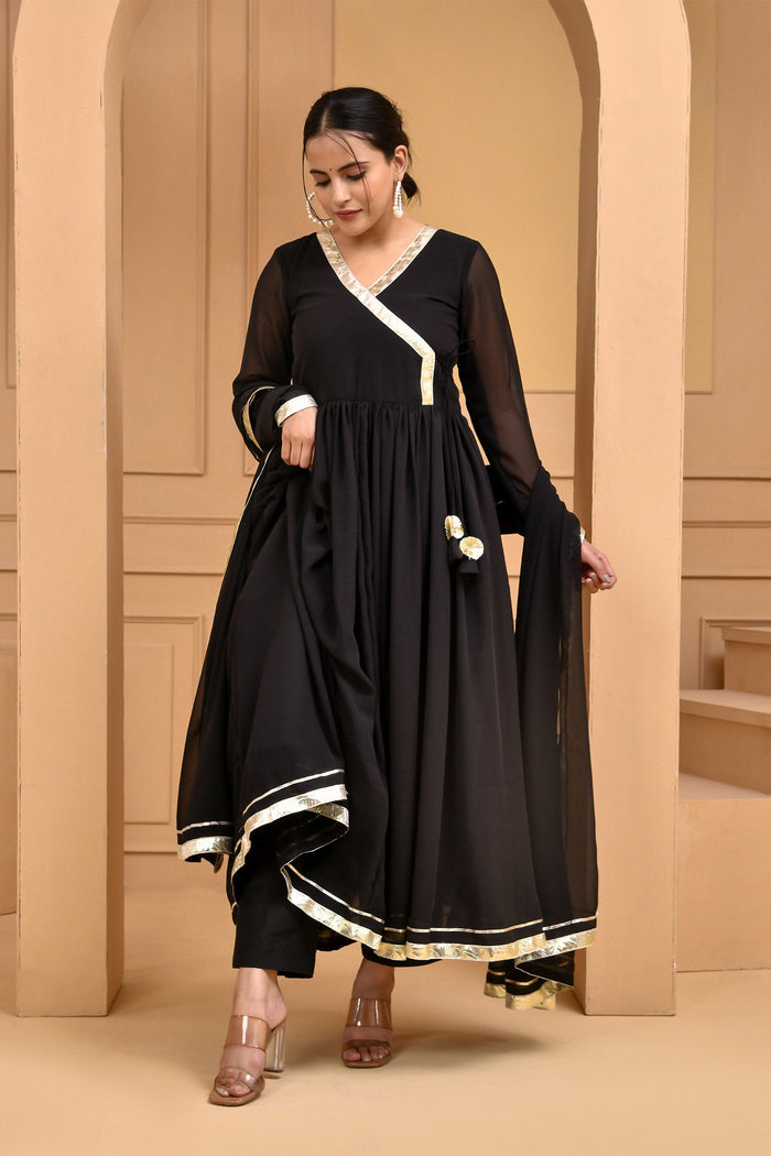 Black Georgette Kurta Set